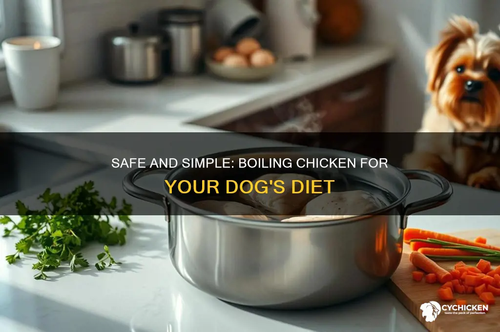 how do i boil chicken for dogs