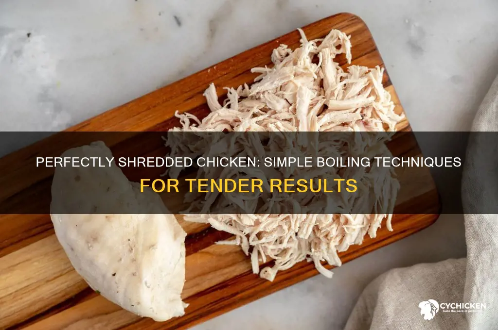 how do i boil chicken to shred