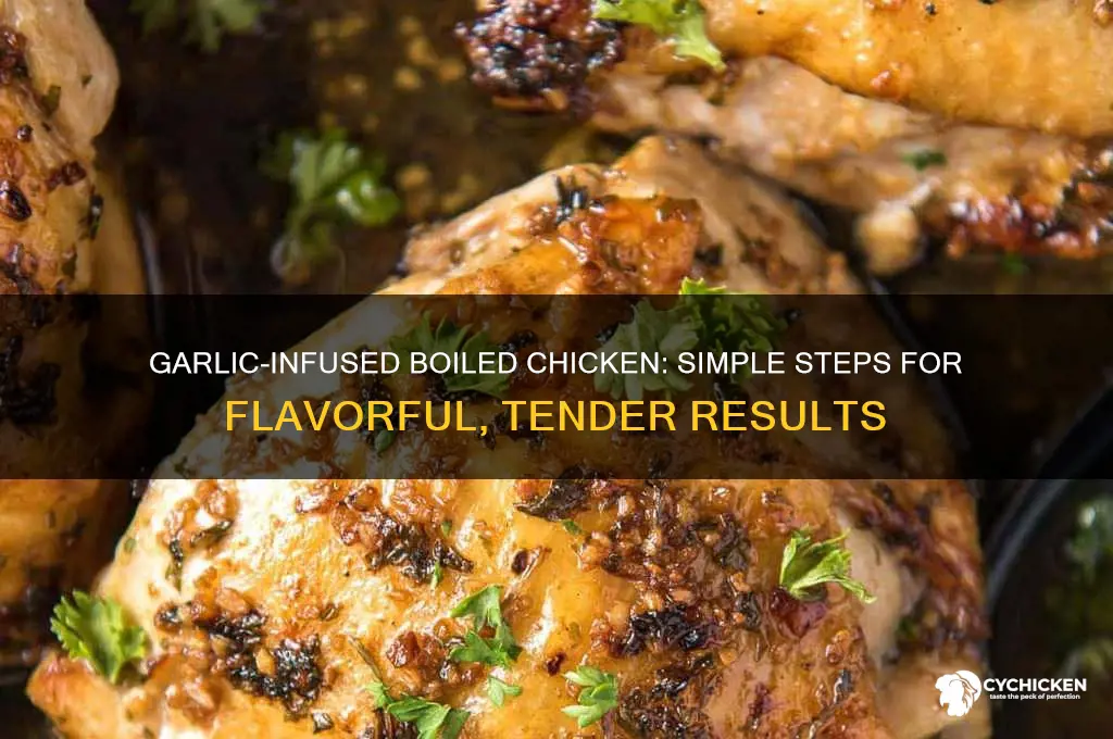 how do i boil chicken with garlic