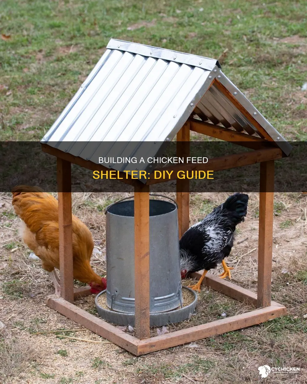 how do i build shelter to put chicken food in