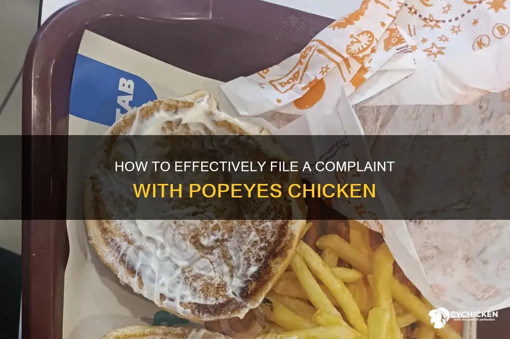 how do i complain to popeyes chicken