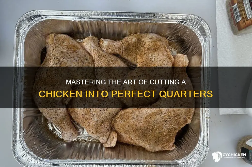 how do i cut a chicken into quarters