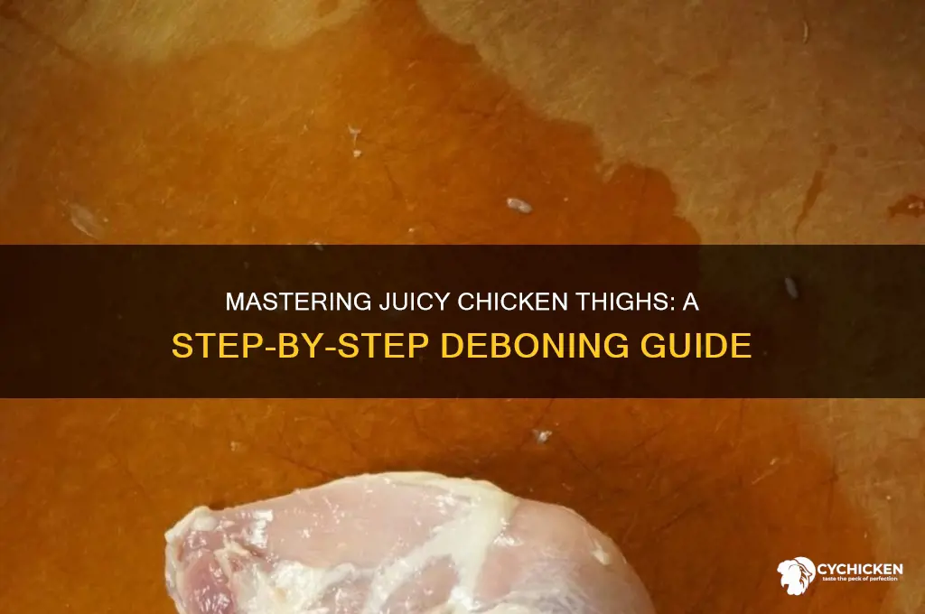 how do i drbone a chicken thighs