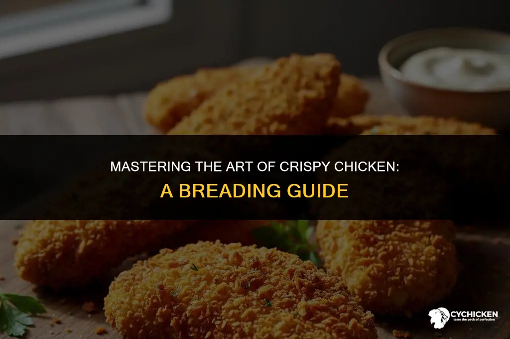 how do i get the breading on chicken to stick