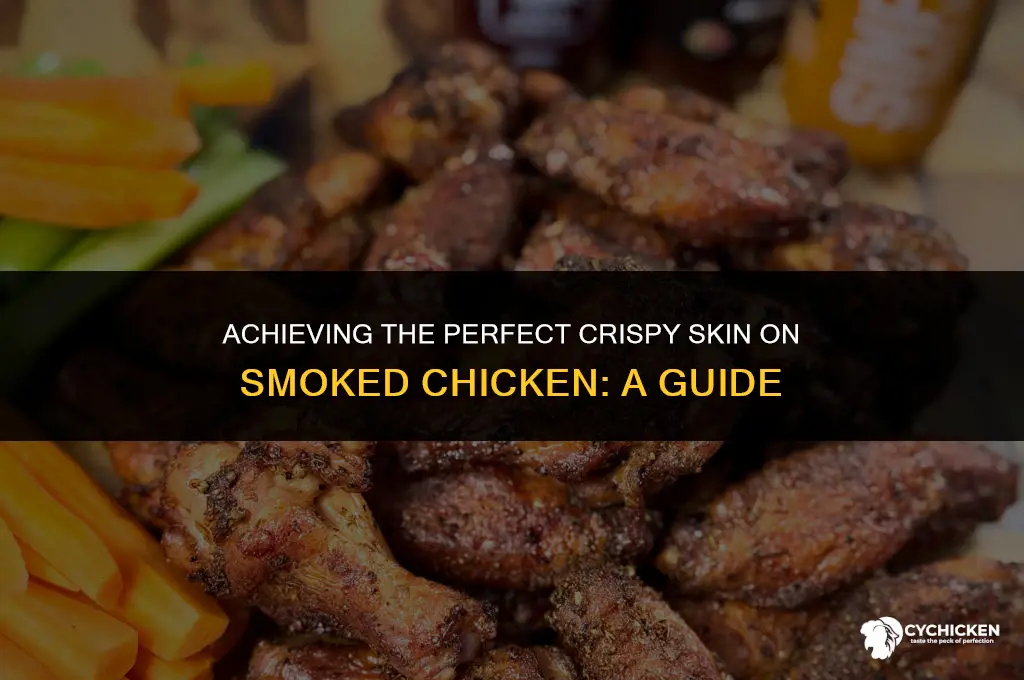 how do i get the skin crispy on smoked chicken