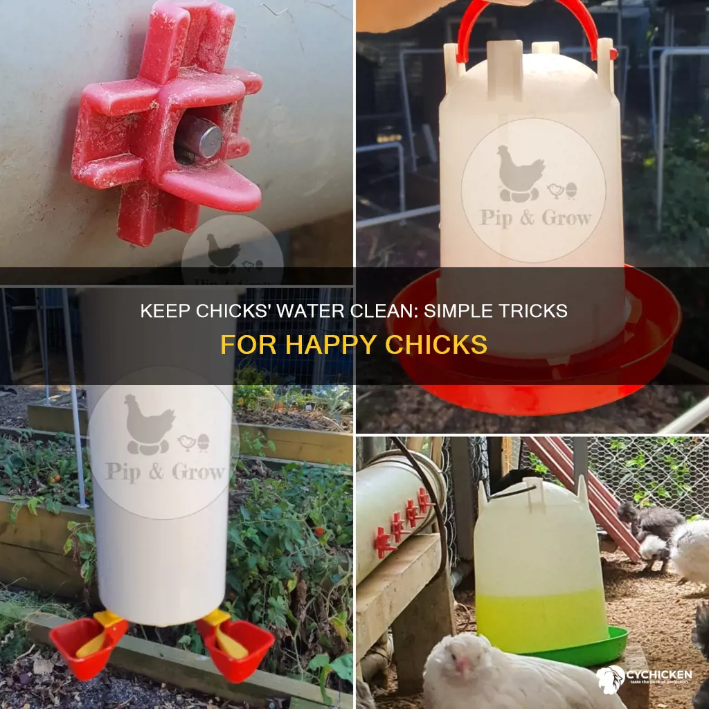how do i keep my chicks from dirtying their water