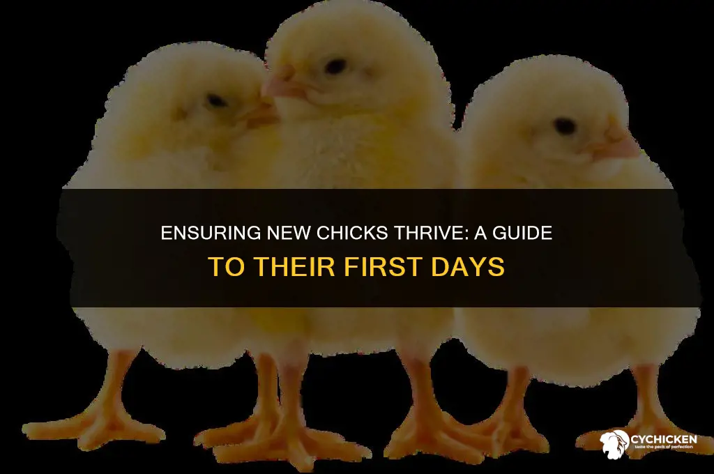 how do i make sure new chicks are getting