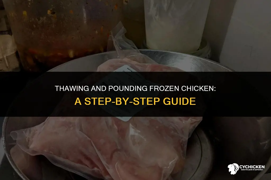 how do i pound frozen chicken