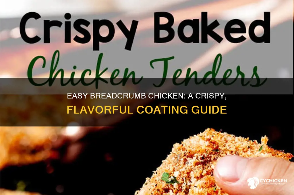 how do i put breadcrumbs on chicken