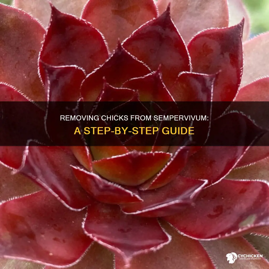 how do i remove a chick from a sempervivum