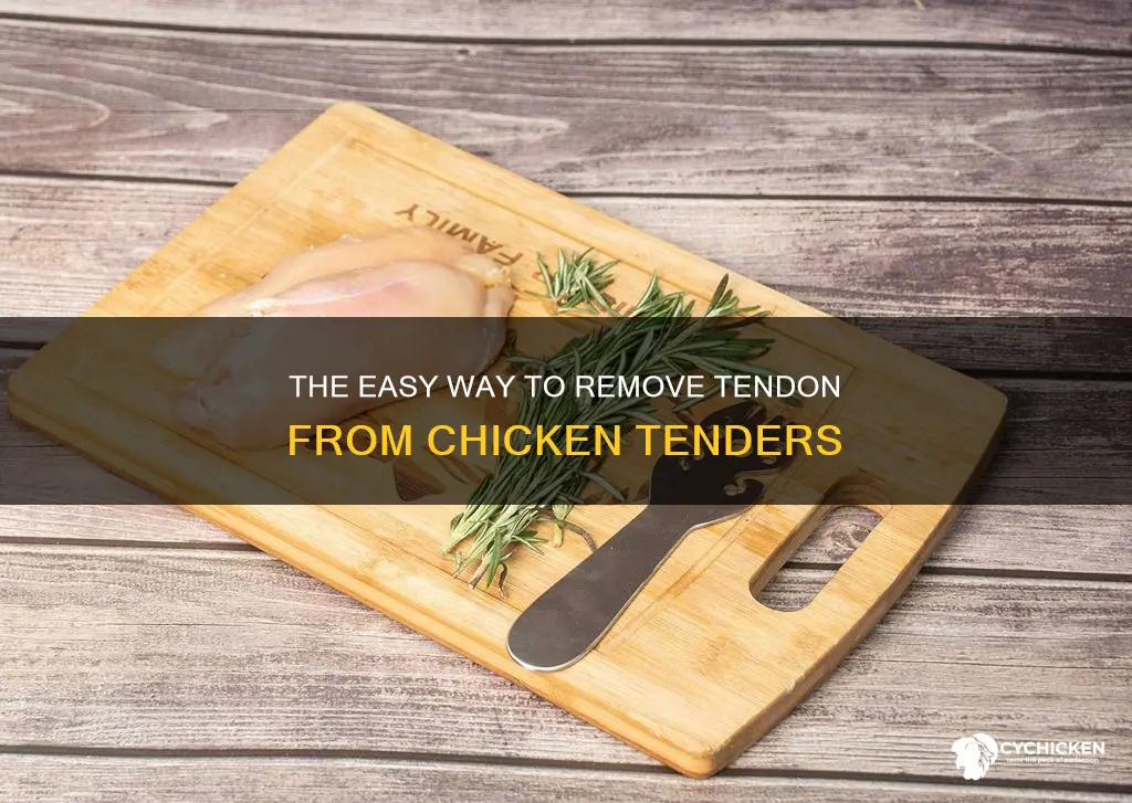 how do i remove the tendon from chicken tenders