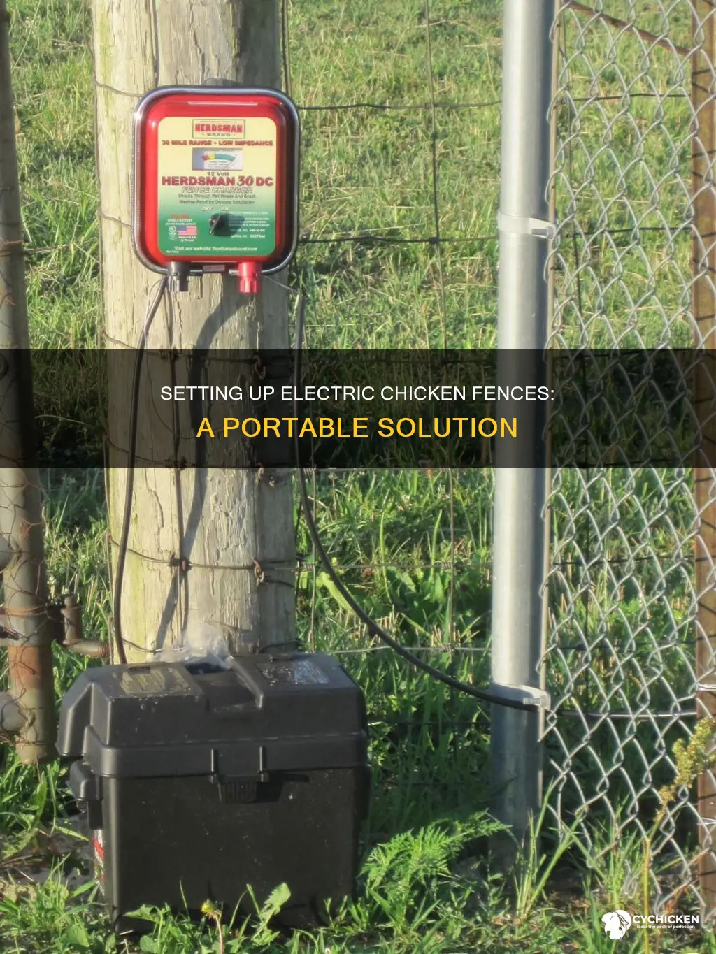 how do i setting up moveable electric chicken fense