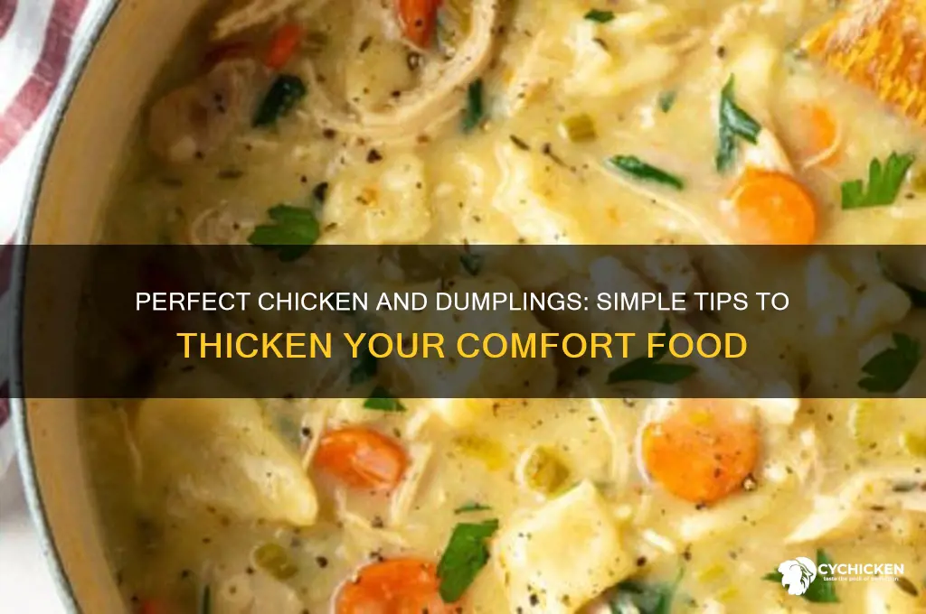 how do i thicken chicken and dumplings