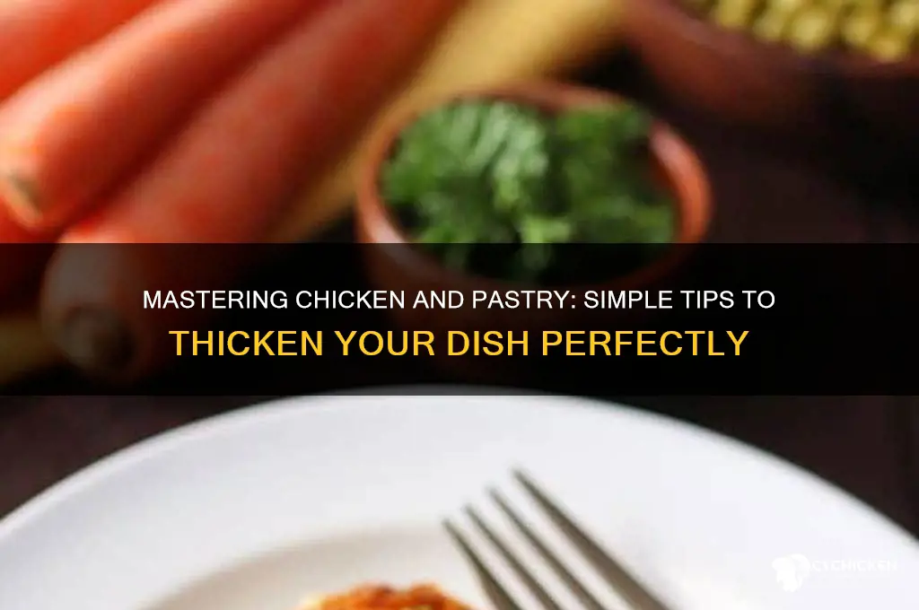 how do i thicken chicken and pastry