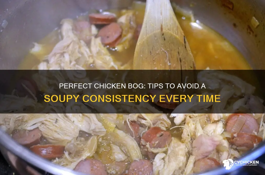 how do keep chicken bog from being soupy