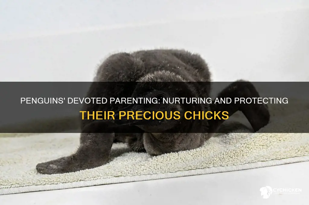 how do penguins look after their chicks