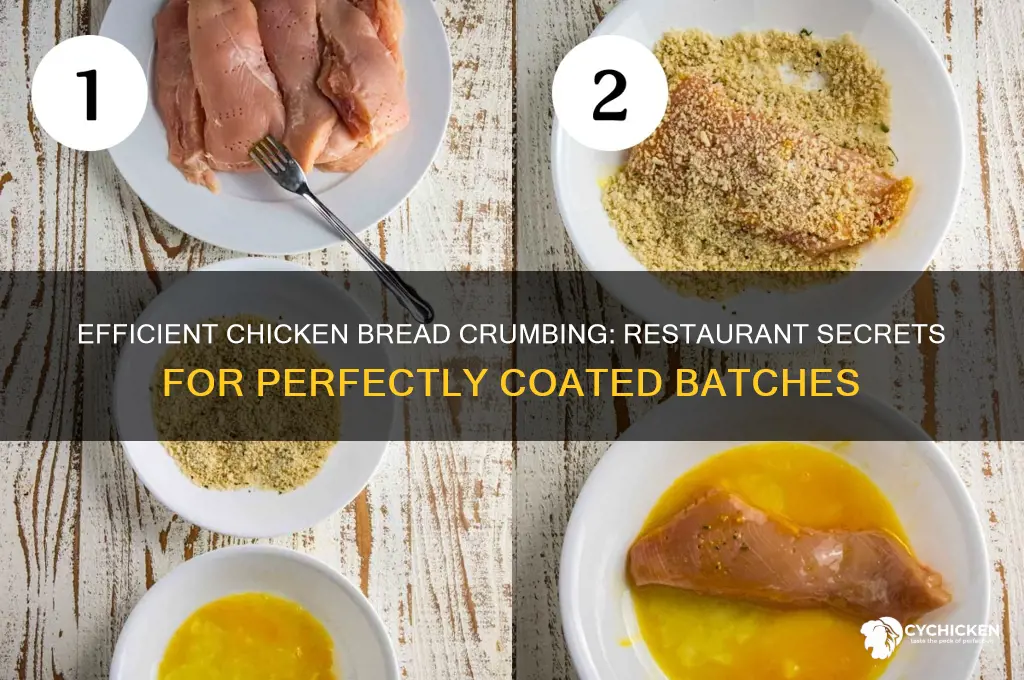 how do restaurants bread large amounts of chicken