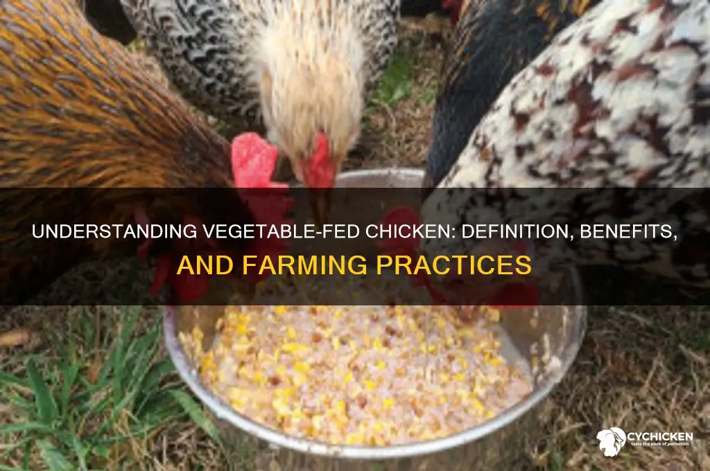 how do they define vegetable fed chicken