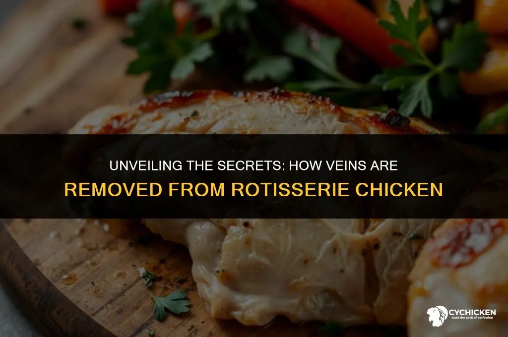 how do they get theveins out of a rotissery chicken