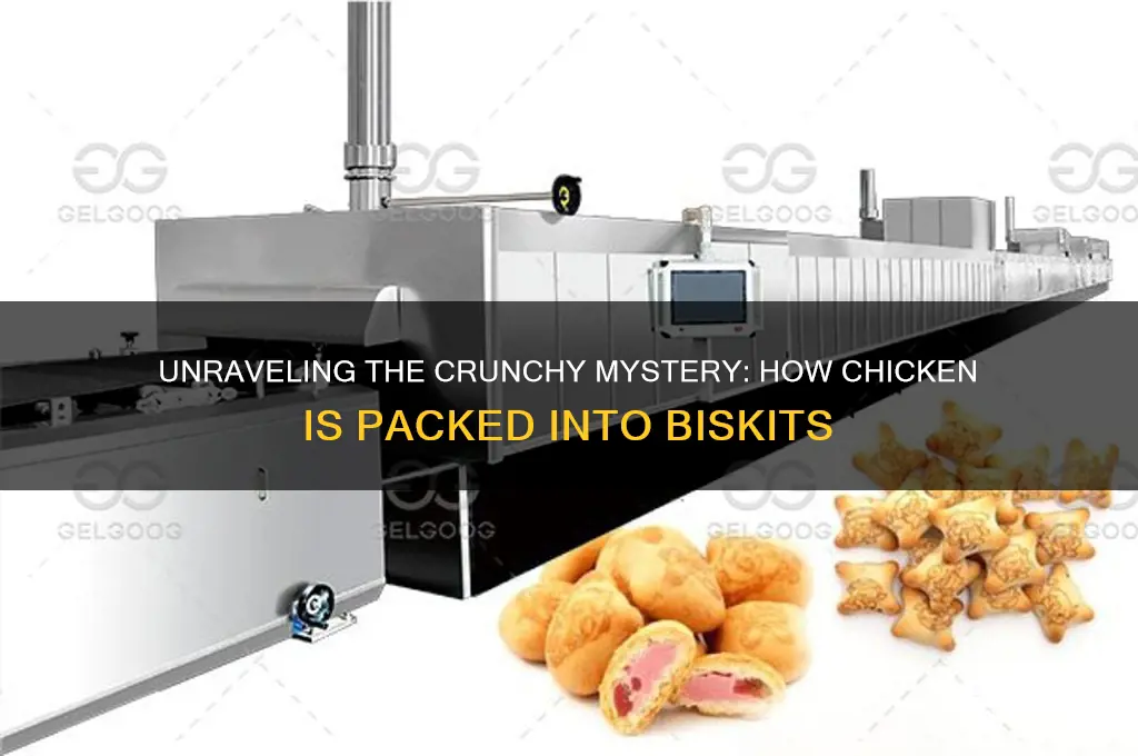 how do they put chicken in a biskit