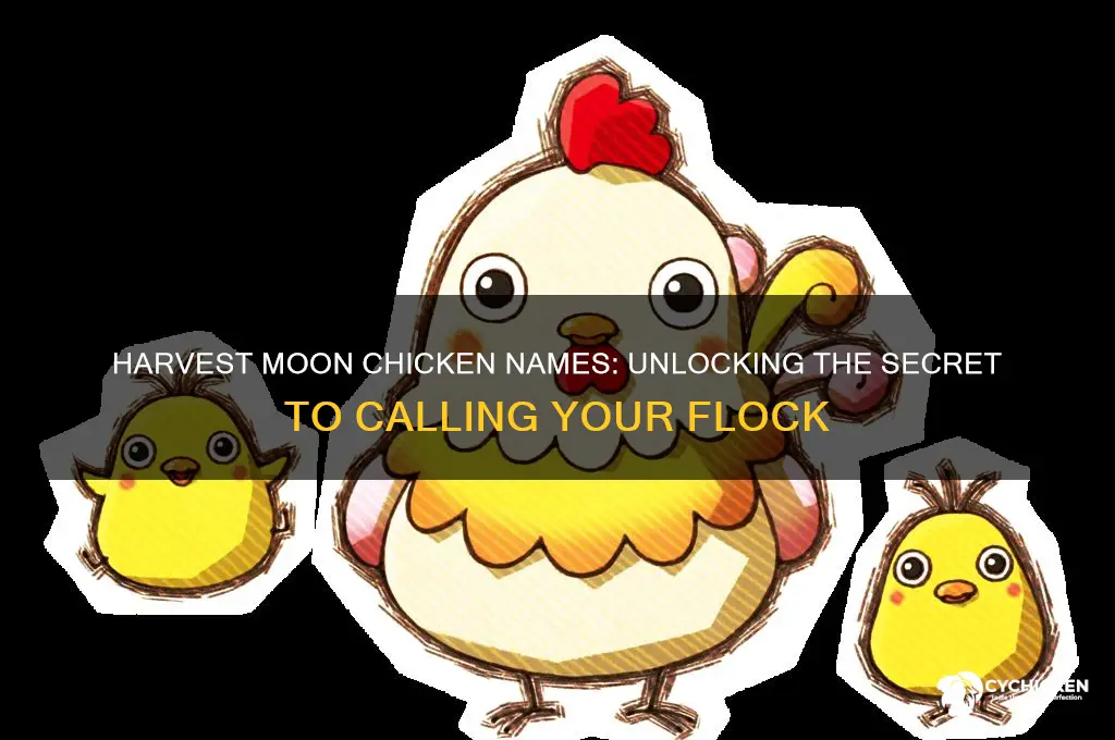 how do u call chicken in harvest moon
