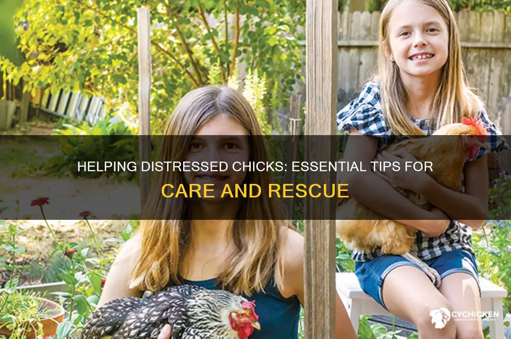 how do u help a chick in distrrss