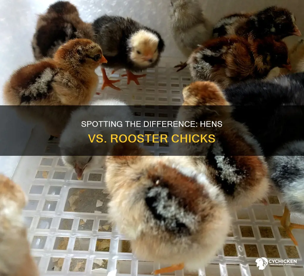how do u tell a hen from a roster chick