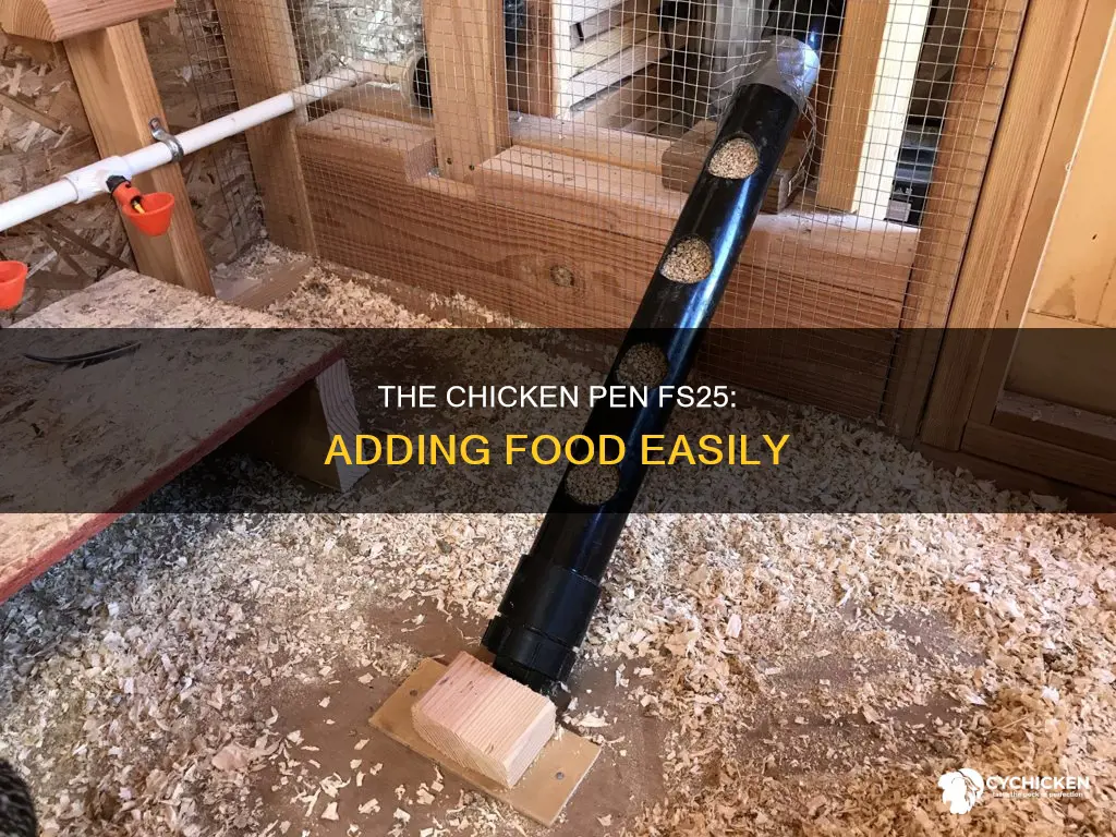 how do you add food to chicken pen fs25