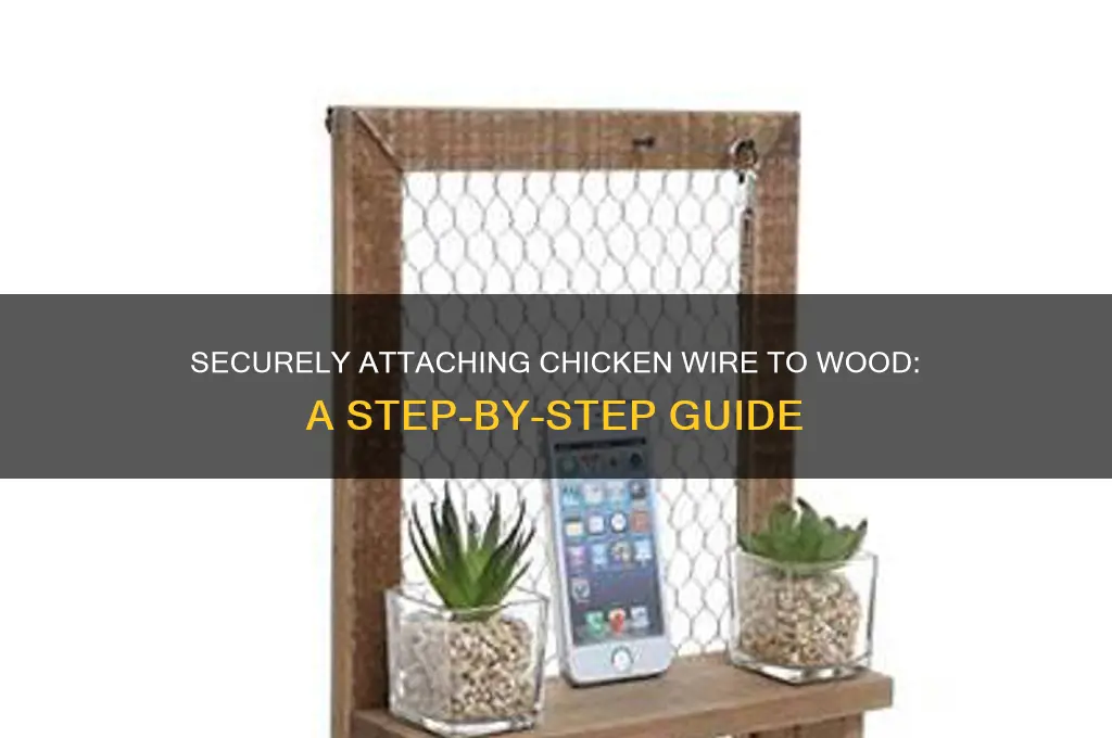how do you attach chicken wire to wood