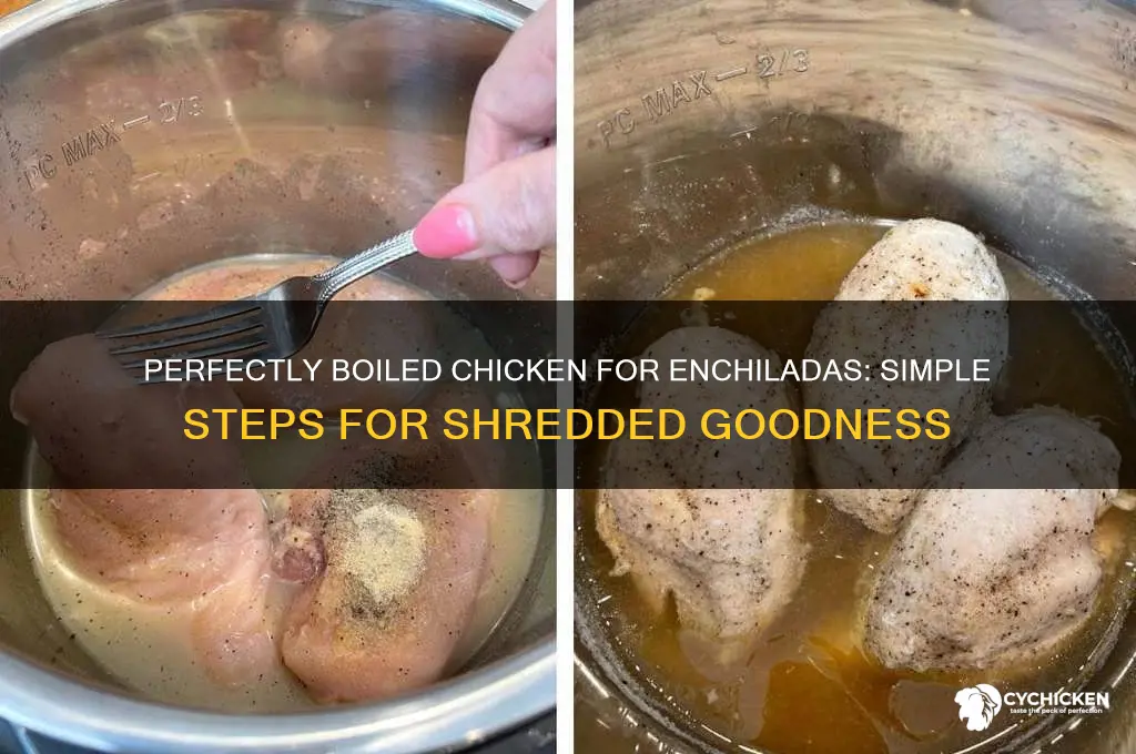how do you boil chicken for enchiladas
