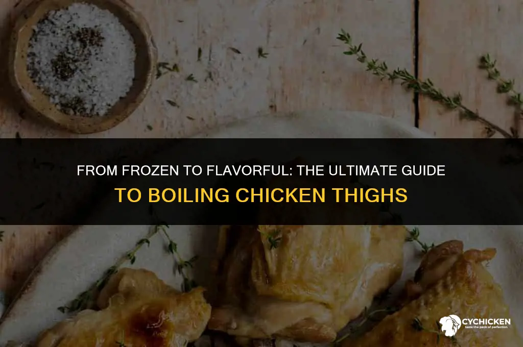 how do you boil frozen chicken thighs