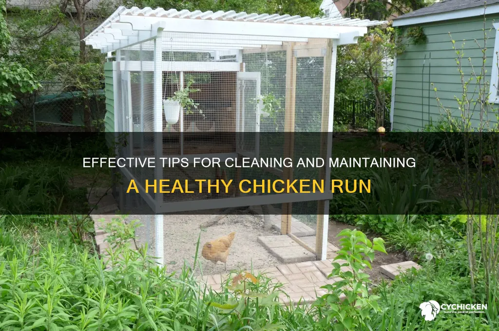 how do you clean a chicken run