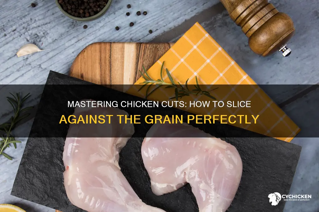 how do you cut chicken against the grain