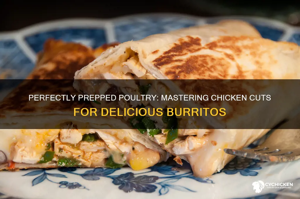 how do you cut chicken for burritos