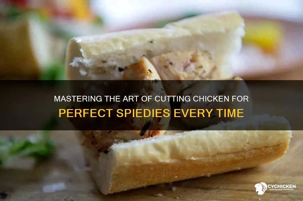 how do you cut chicken for spidies