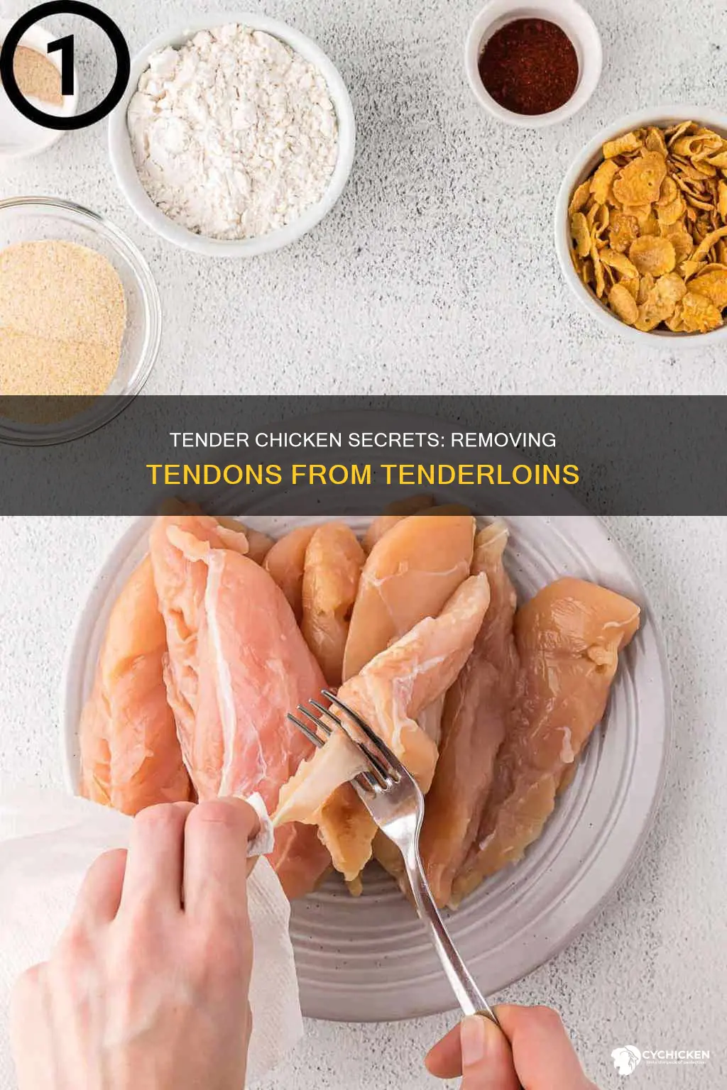 how do you cut the tendons out of chicken tenderloins