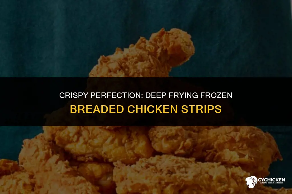 how do you deep fry frozen breaded chicken strips