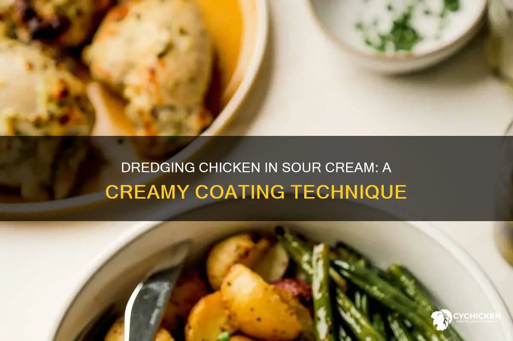 how do you dredge chicken in sour cream