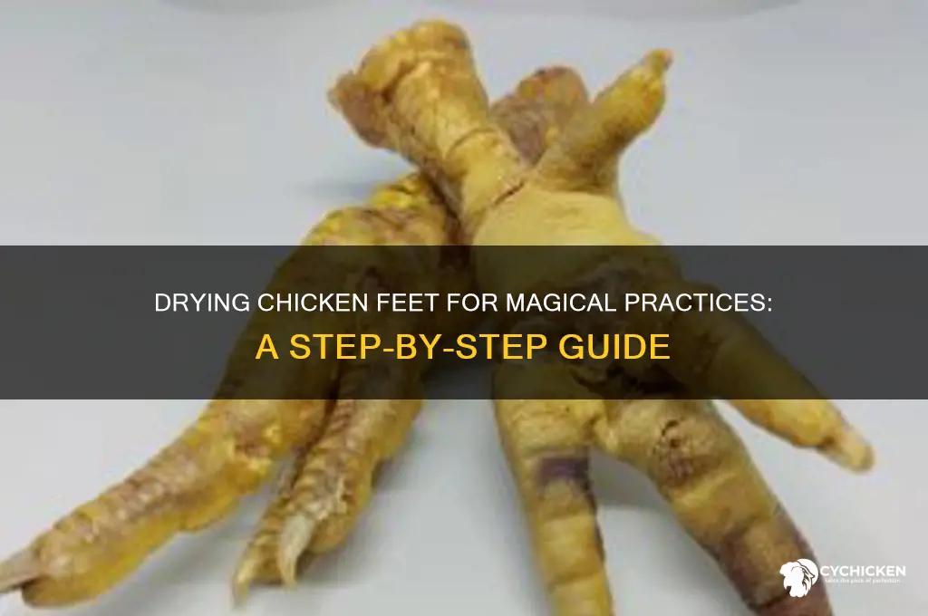 how do you dry chicken feet for magic