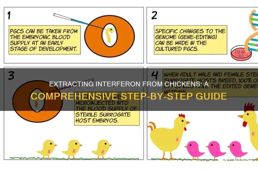 how do you extract interferon from chicken