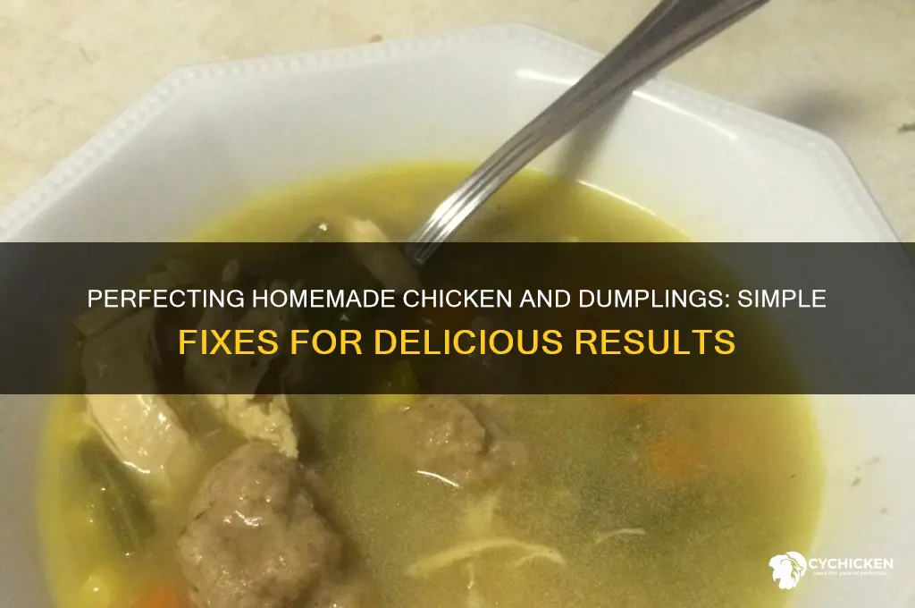 how do you fix homemade chicken and dumplings