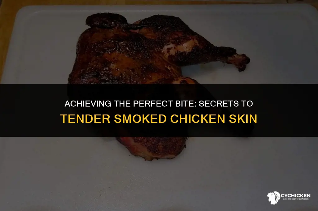 how do you get bite through skin on smoked chicken