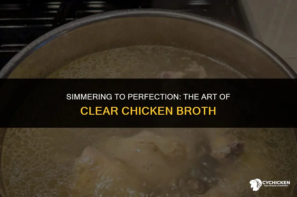 how do you get clear chicken broth