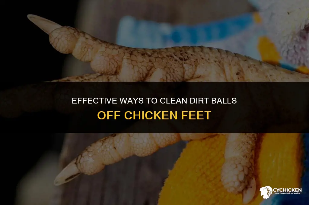 how do you get dirt ball off a chicken foot
