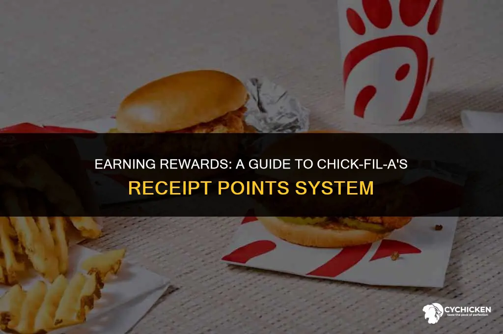 how do you get points from chick fil a receipt