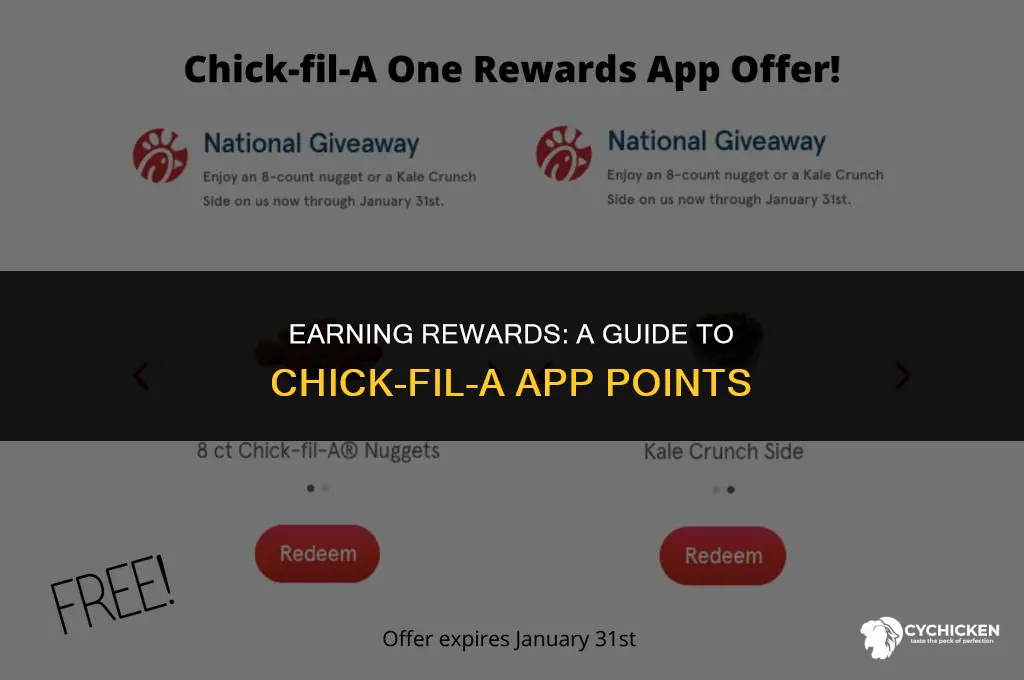 how do you get points on chick fil a app