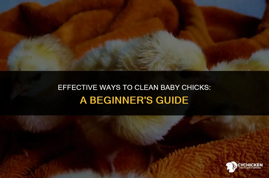 how do you get poop off baby chicks