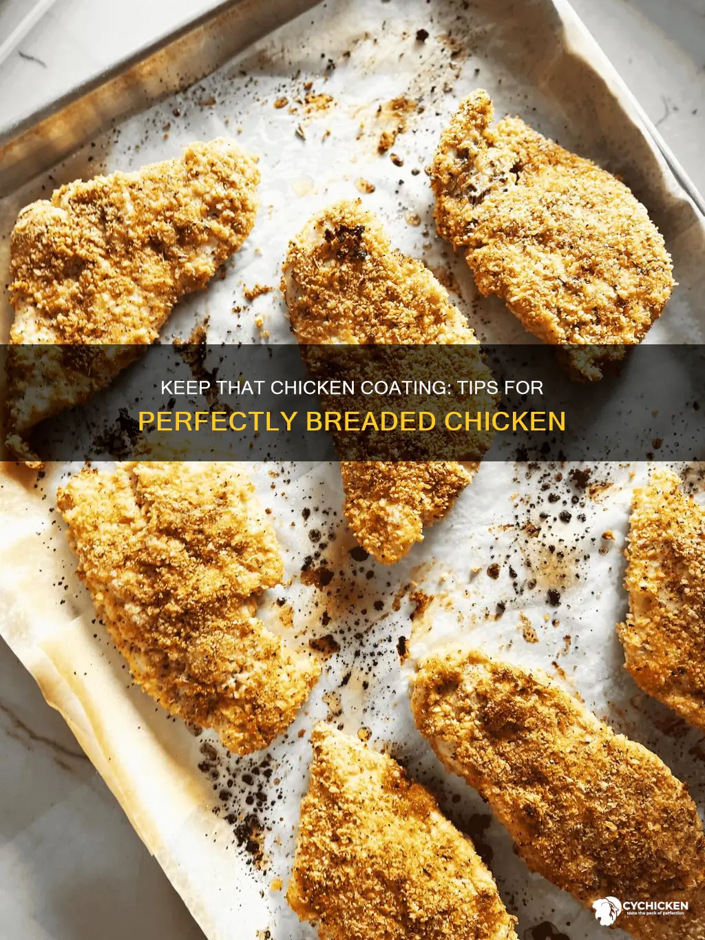 how do you keep breading from falling off chicken