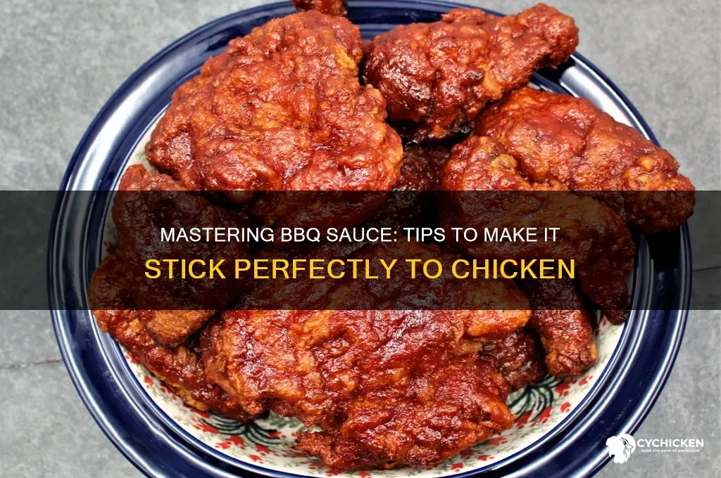 how do you make bbq sauce stick to chicken