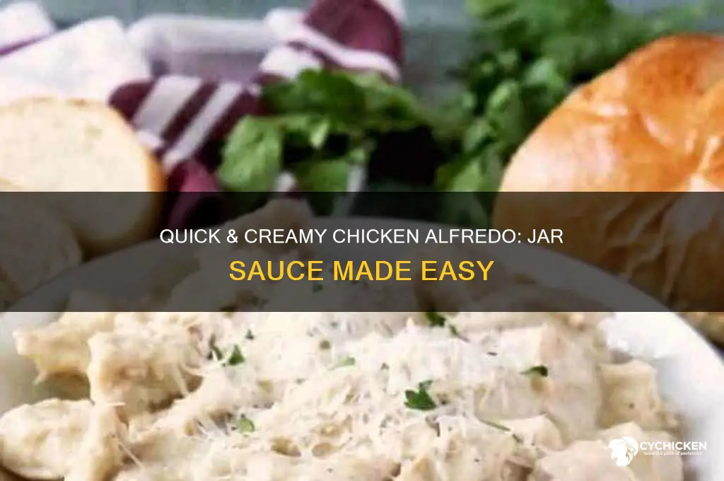 how do you make chicken alfredo with jar sauce